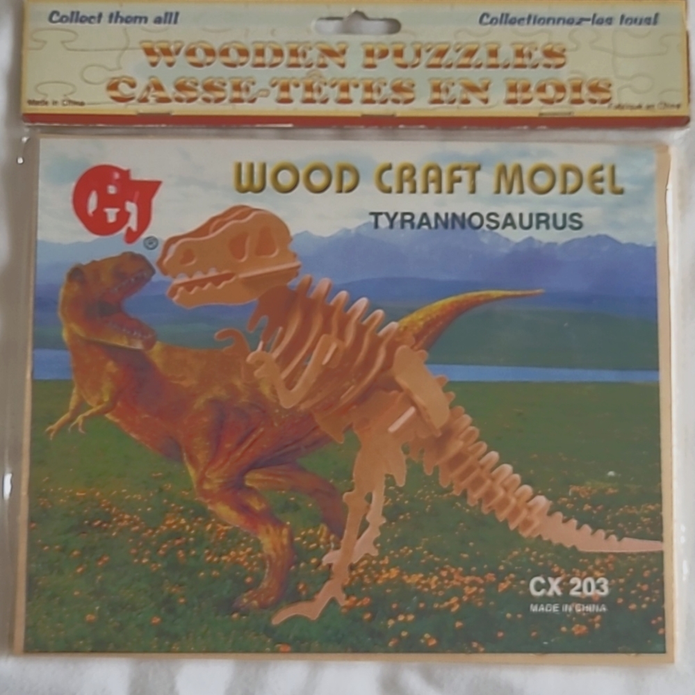 Woodcraft construction kit dinosaur model puzzle